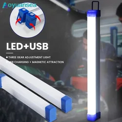 Aoyuansea 32CM LED tubo ricaricabile luce da campeggio sospensione magnetica lampadina portatile per il mercato notturno di emergenza all'aperto