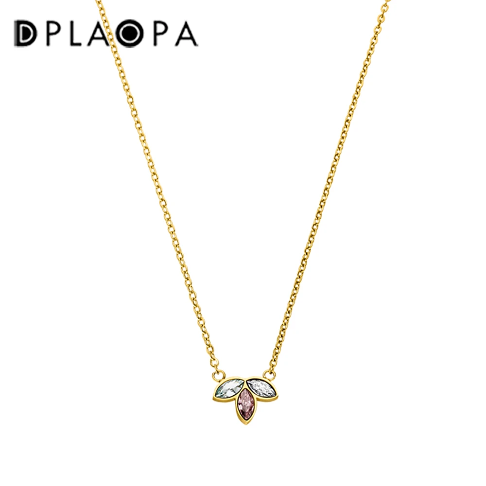 DPLAOPA 925 Sterling Silver Gold Moon Queen CZ Zircon Choker Necklace 2023 Fine Jewelry Luxury Crystal Rock Punk Chain Jewelry