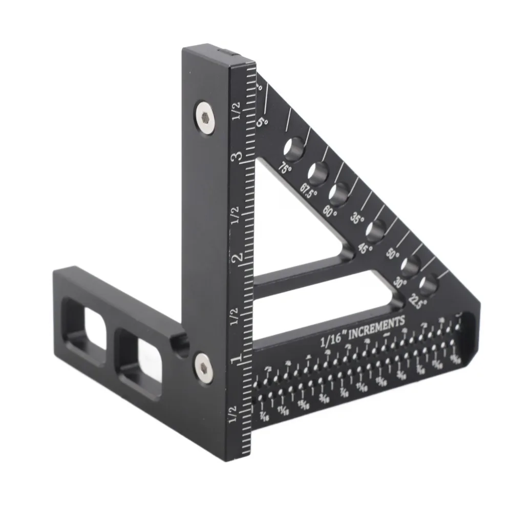 Aluminum Alloy Multi-Angle Carpenter Square 3D Design Right Angle Gauge Calibration Ruler Gauge Woodworking Measuring Ruler