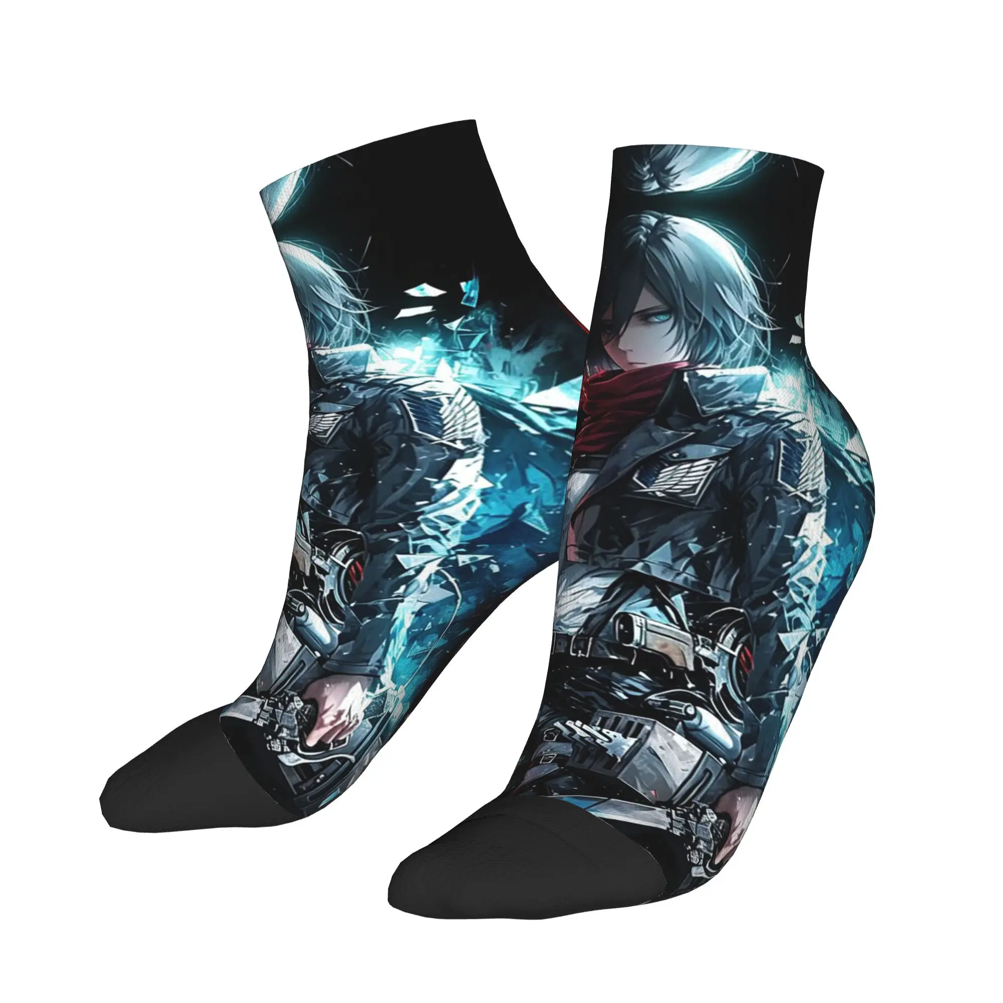 

Носки в стиле аниме «Атака Титанов» с изображением Микасы Аккерман, высококачественные носки в стиле Харадзюку, всесезонные носки, аксессуары для подарков унисекс
