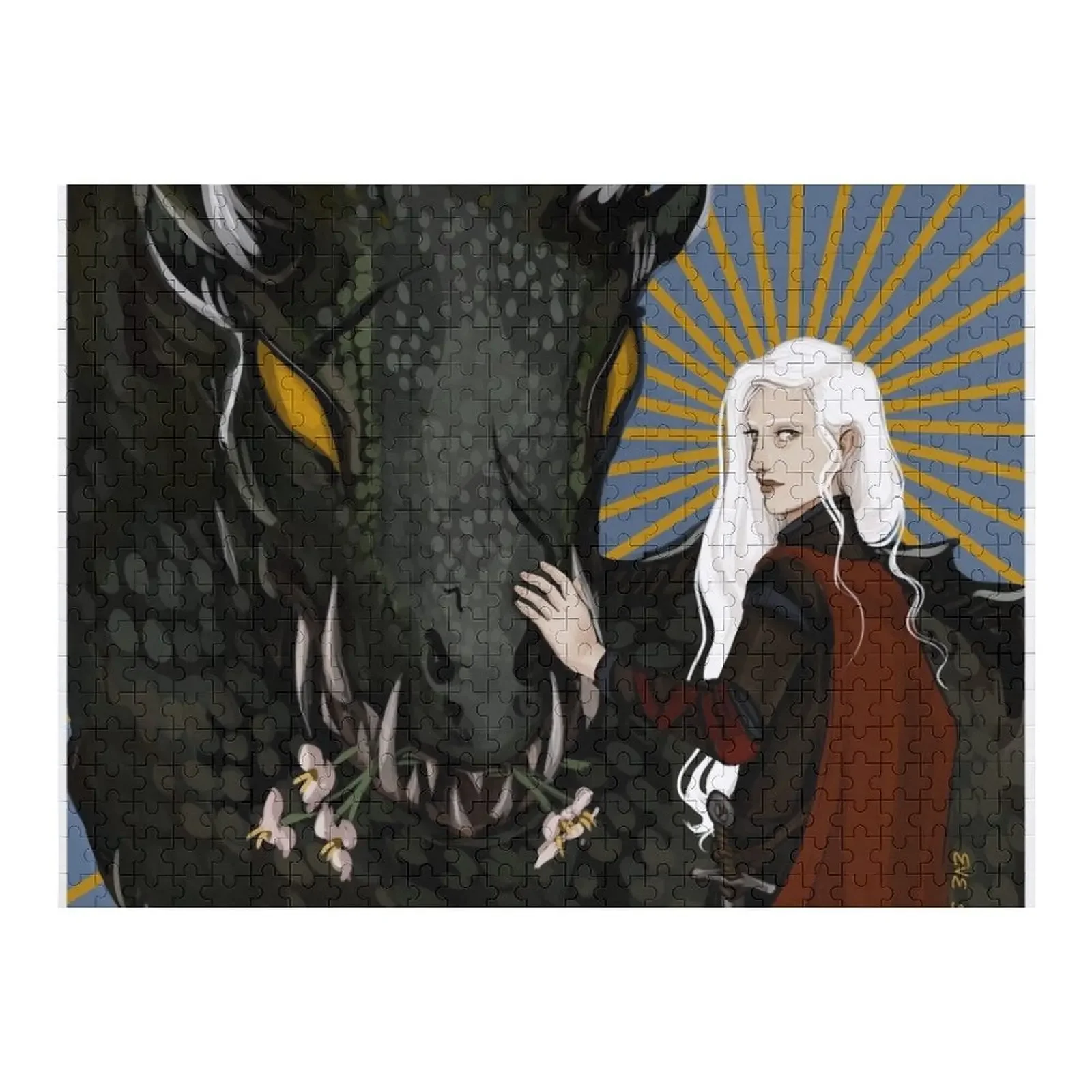 

Manon Blackbeak, Crochan Queen, and Abraxos Jigsaw Puzzle Photo With Personalized Photo Anime Puzzle