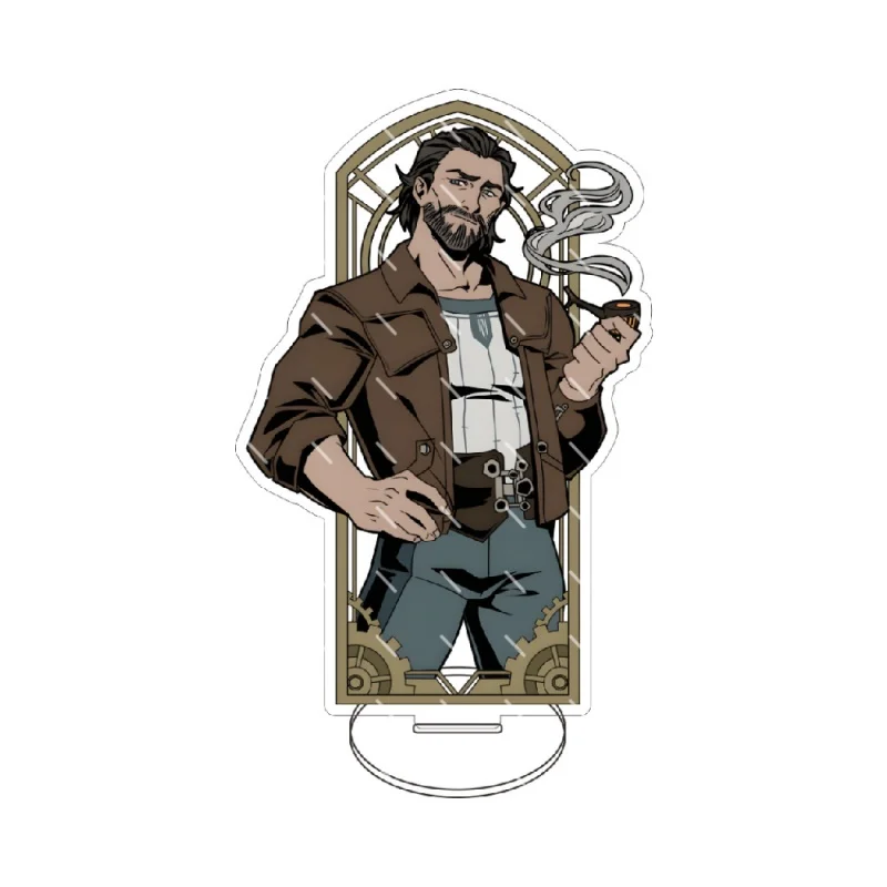 Arcane Double Sided Printed Anime Acrylic Stand with Base Cartoon Figure Desk Decor Souvenir Keychain