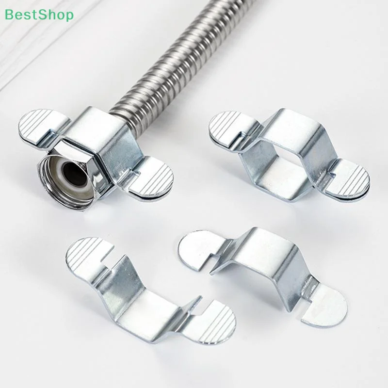 1/5/10 Pcs Silver Iron 4-Point Corrugated Pipe Hexagon Nut Wrench Repair Tool Detachable Kitchen Faucet Tap Inlet Hose Wrench