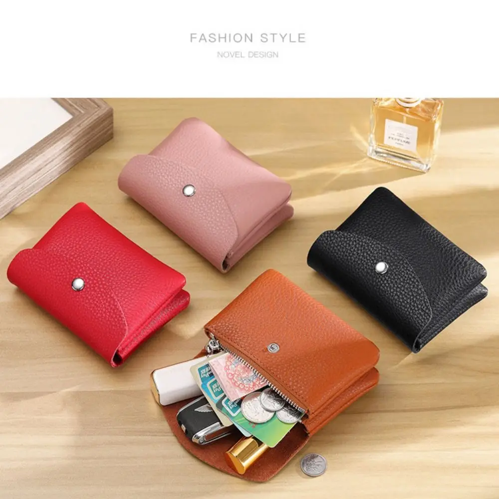 

Fashion PU Leather Women Short Wallet Solid Color Hasp Design Coin Purse Mini Money Bag Women Girls