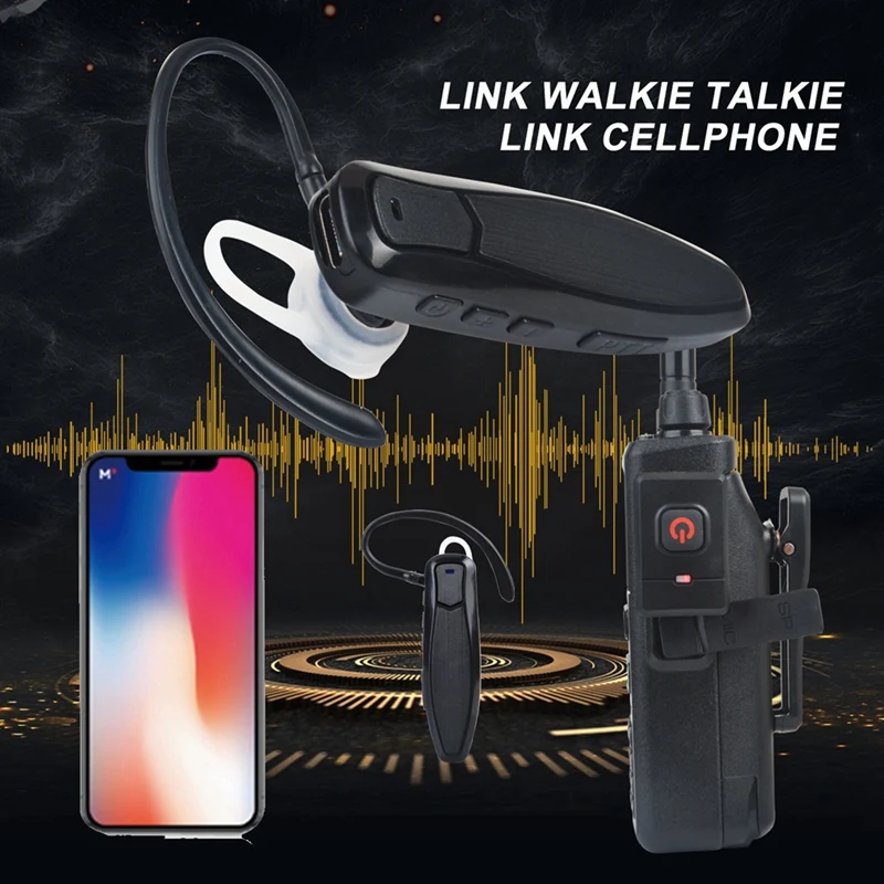 AA58 Walkie Talkie inalámbrico Bluetooth PTT auricular manos libres K enchufe para KENWOOD micrófono adaptador de auriculares