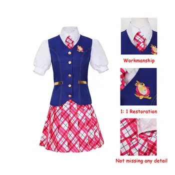 電影芭比角色扮演服裝萬聖節公主裙Delancy Wen COS套裝女式校服上衣裙子嘉年華派對 8 最佳銷售 女士萬聖節服裝 - №8