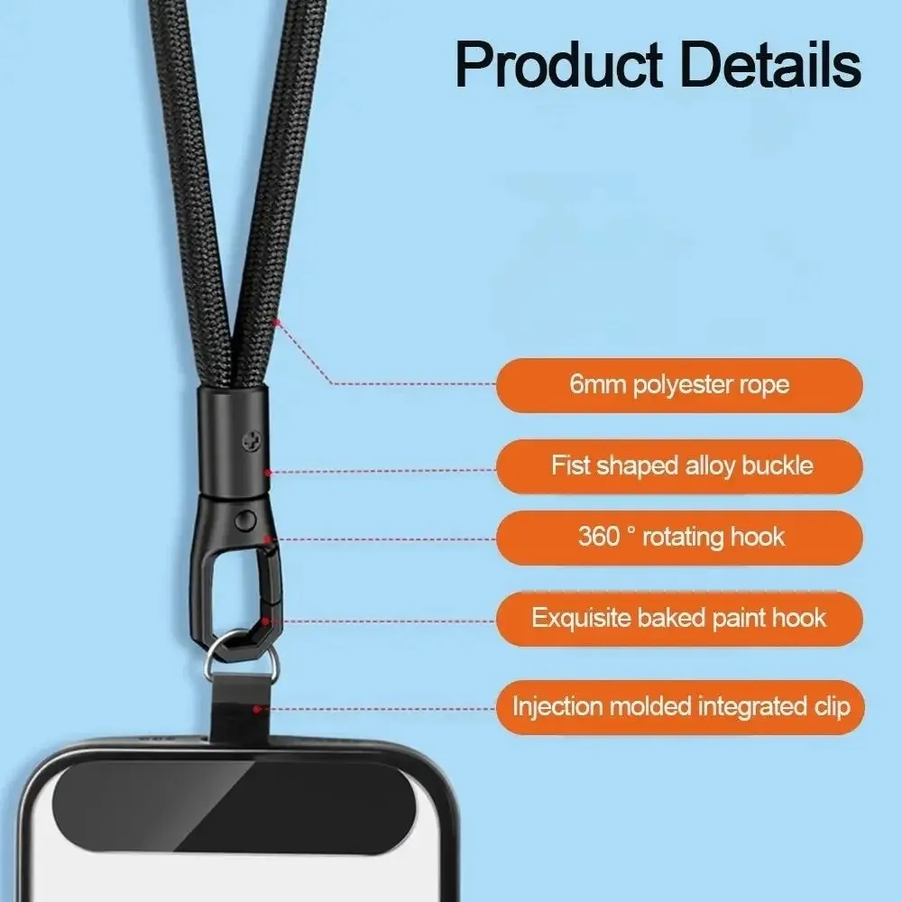 

Anti Lost Mobile Phone Strap Hanging Rope Handheld Cell Phone Chain Rotatable Short Mobile Phone Lanyard New Year Gift