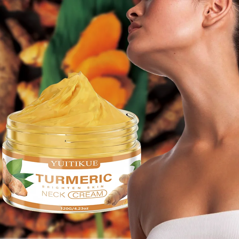YUITIKUE Turmeric Brightening Neck Cream Advanced Anti-Aging Formula Moisturize Smooth Tighten Neck Skin