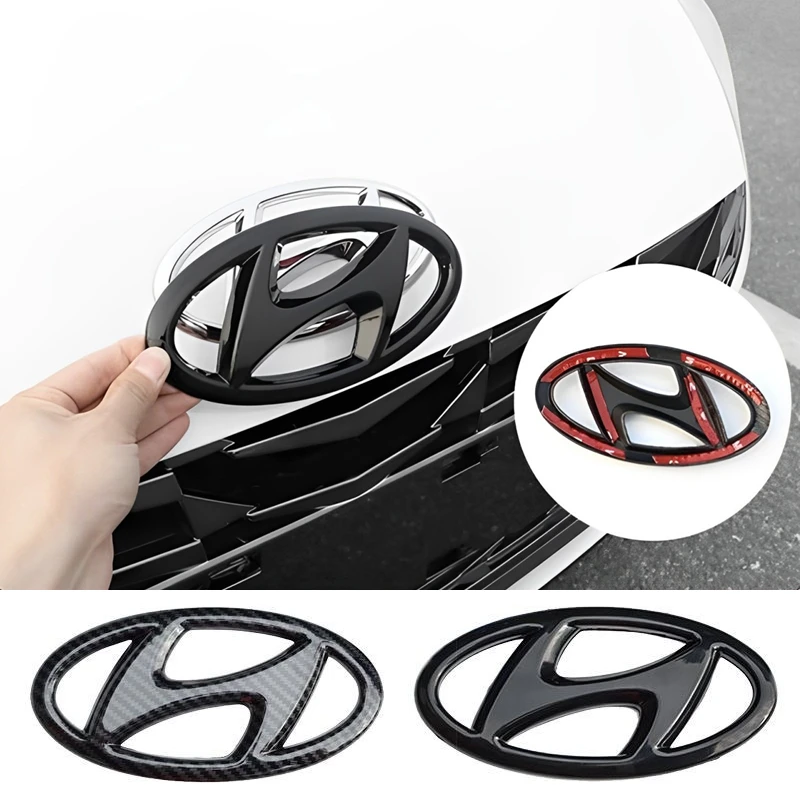 Значок с логотипом автомобиля, эмблема на переднюю решетку автомобиля, задний багажник для Hyundai KONA IX25 IX35 Tucson Mistra Elantra Verna Sonata Encino Lafesta