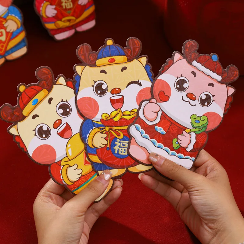 Envelopes vermelhos do ano novo chinês, ano do dragão, presente mini hongbao, envelopes de dinheiro para decoração do ano lunar, 2022, 30 pcs