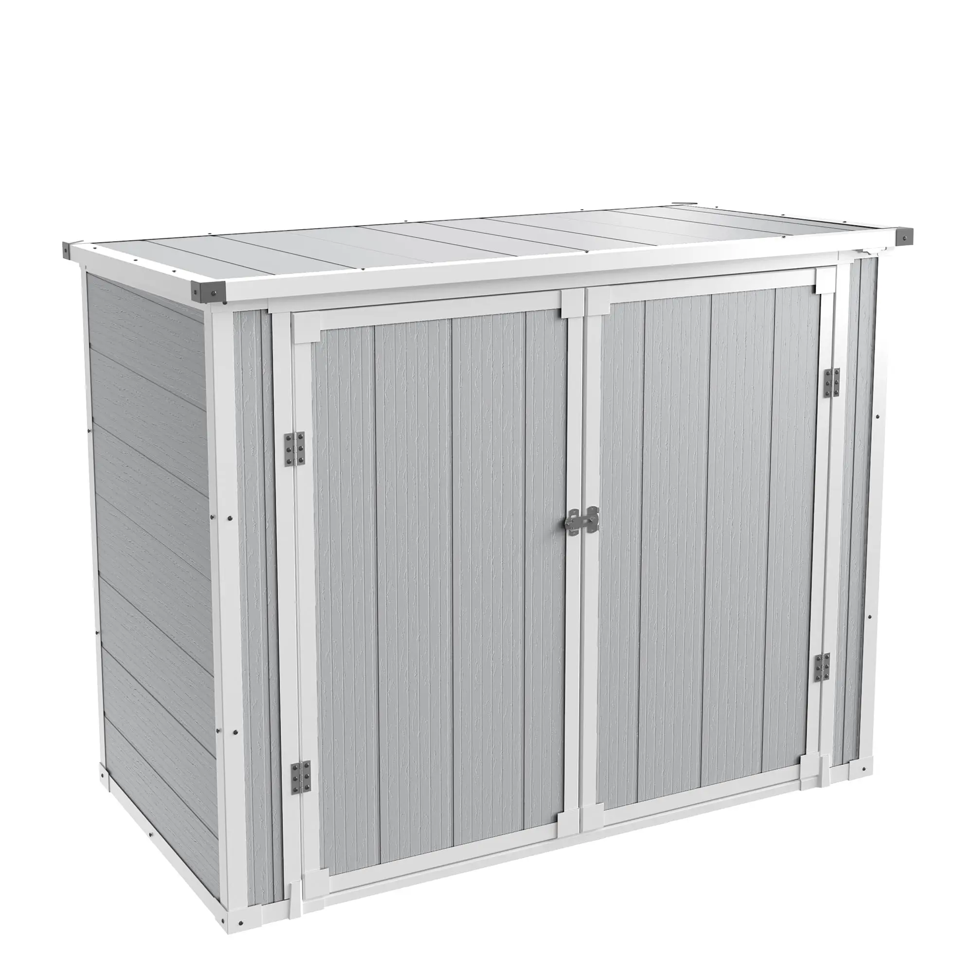 41 Cu.Ft Horizontal Storage Shed Outdoor, Weatherproof Resin Storage Shed with Floor Thickened, Gas Spring, Lockable Do
