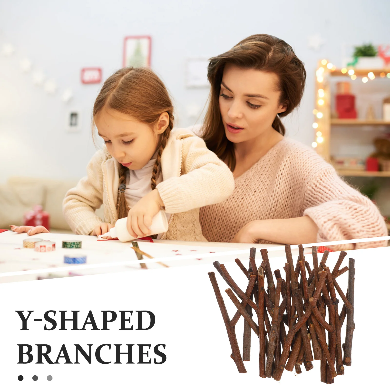 20pcs Diy Wood Stick Craft Y Shaped Natural Twigs Sticks Wooden Stick Log Photo Props Stick Diy Craft Sticks For Crafting Photo