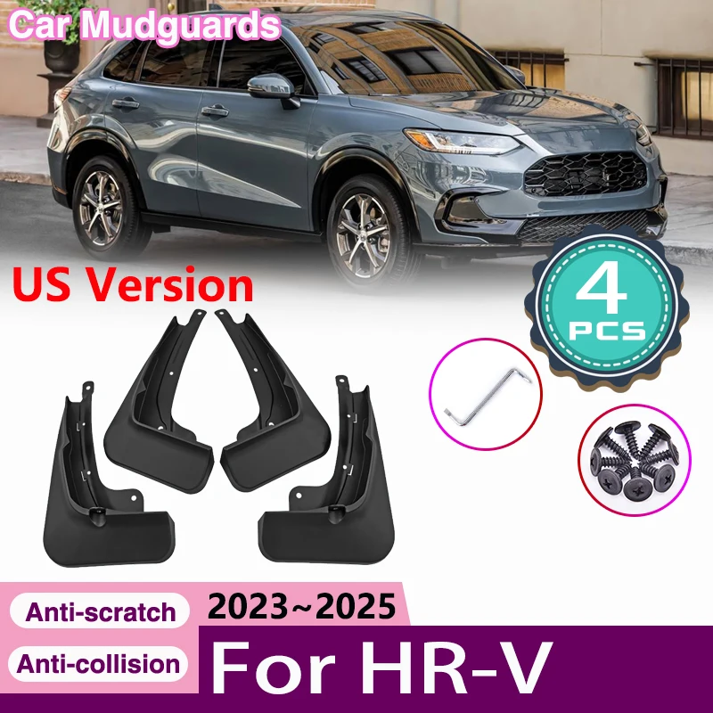 Car Mudguards Mud Flaps For Honda HR-V HR V HRV 2023~2025 US Version Front Wheel Guards Fender Anti-scratch Mudflaps Accessories