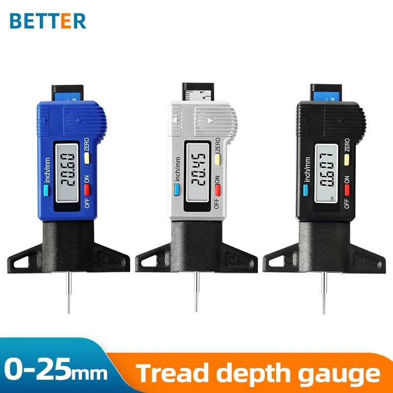 

Digital Tread Depth Gauge For Car Tyre Tire Meter Thickness Gauges Automobile Tire Wear Detection Measuring Tools Depth Caliper