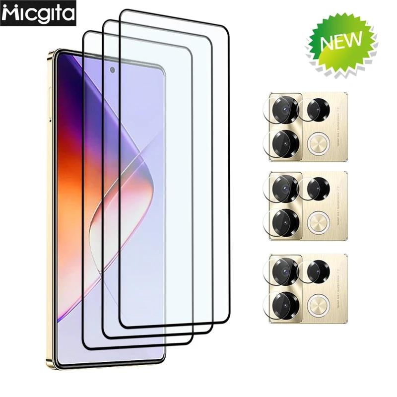 For Infinix Note 40 5G Note 40 Tempered Glass film Full Protector Anti-Scratch For Infinix Note 40 Soft Fiber Lens film