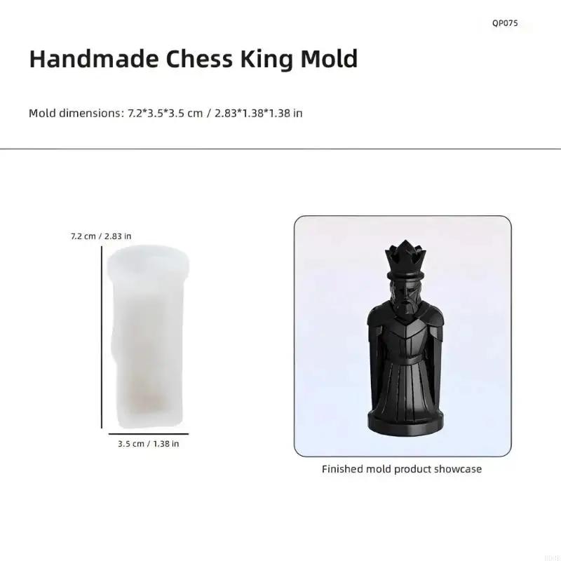 3D-Schachformen für handgefertigte, lebensmittelechte Silikonkonstruktion, perfekt für Kerzenherstellung, Schokoladen- und B03E – Detail 6