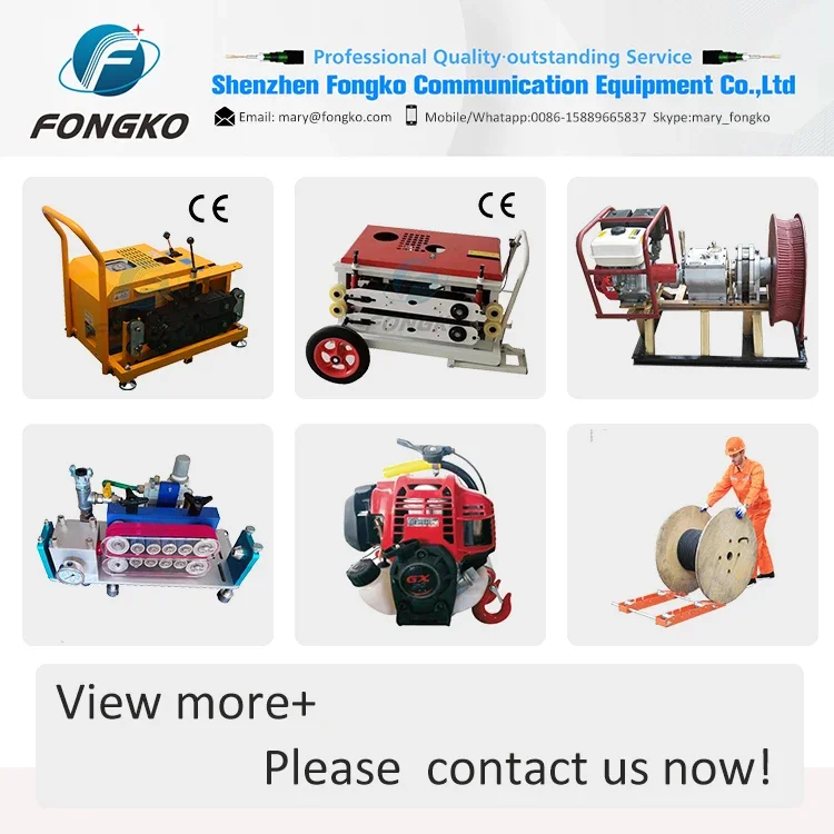 وضع كابل الطاقة وكابل الألياف الضوئية المدفونة مباشرة تحت الأرض قضيب القناة انتهازي كابل سحب آلة الجر #4