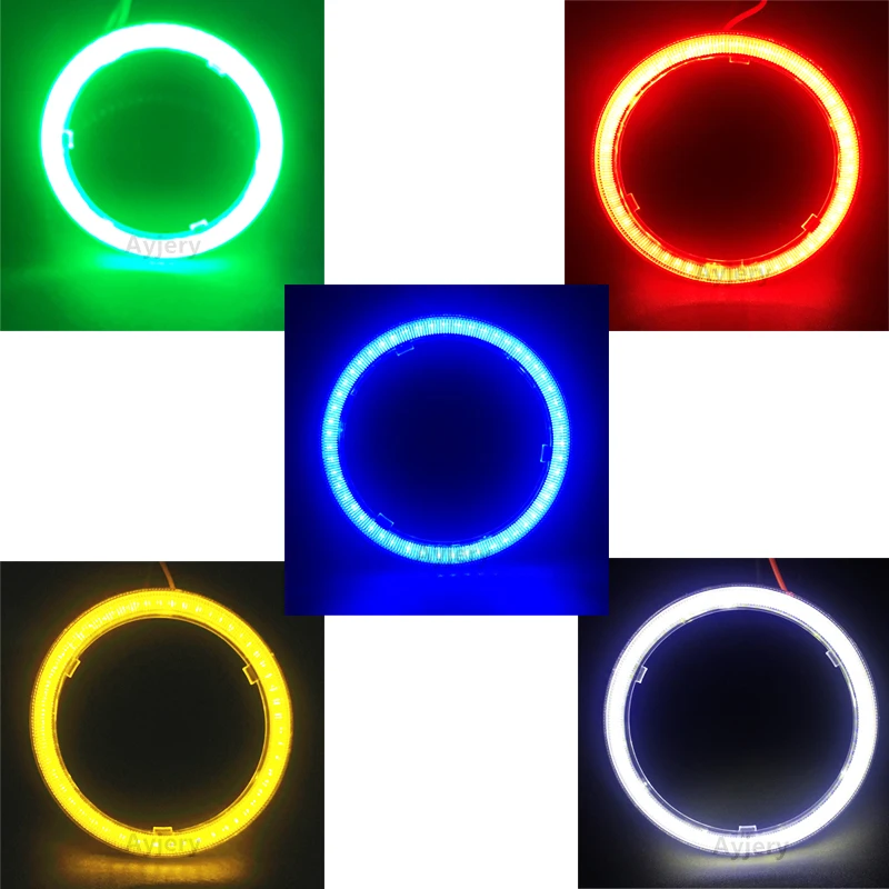 AYJERY 1 Piece 9-30V DC COB Angel Eyes 70MM Auto Halo Rings 60MM 80MM 90MM 100MM 110MM 120MM Headlight Angel Rings Motorcycle