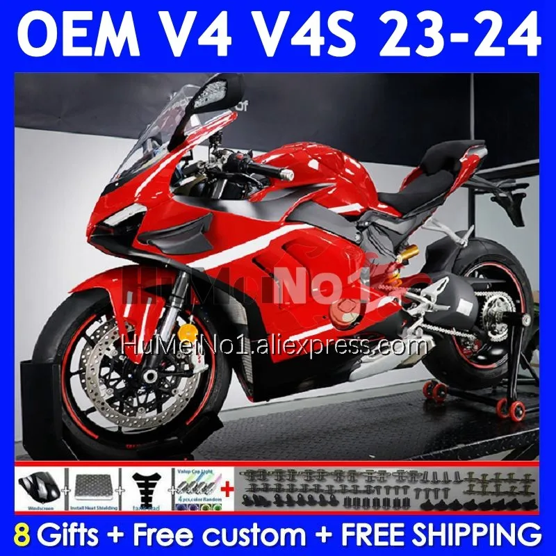 Injection Fairing For DUCATI Panigale V4S V4R V4 V 4 S R Stock red new 2023-2024 329No.26 V4-S V4-R 23 24 2023 2024 OEM Body Kit