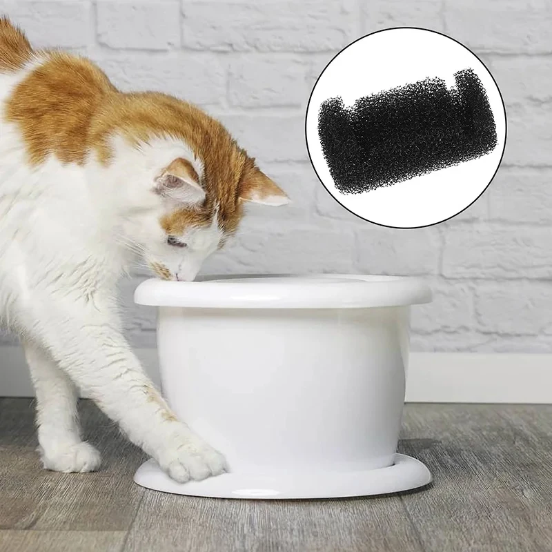 10/4/1Pcs Pet Drinking Sponge Filter Water Dispenser For Cats And Dogs Healthy Sponge Filter Pet Drinking Fountain Accessories