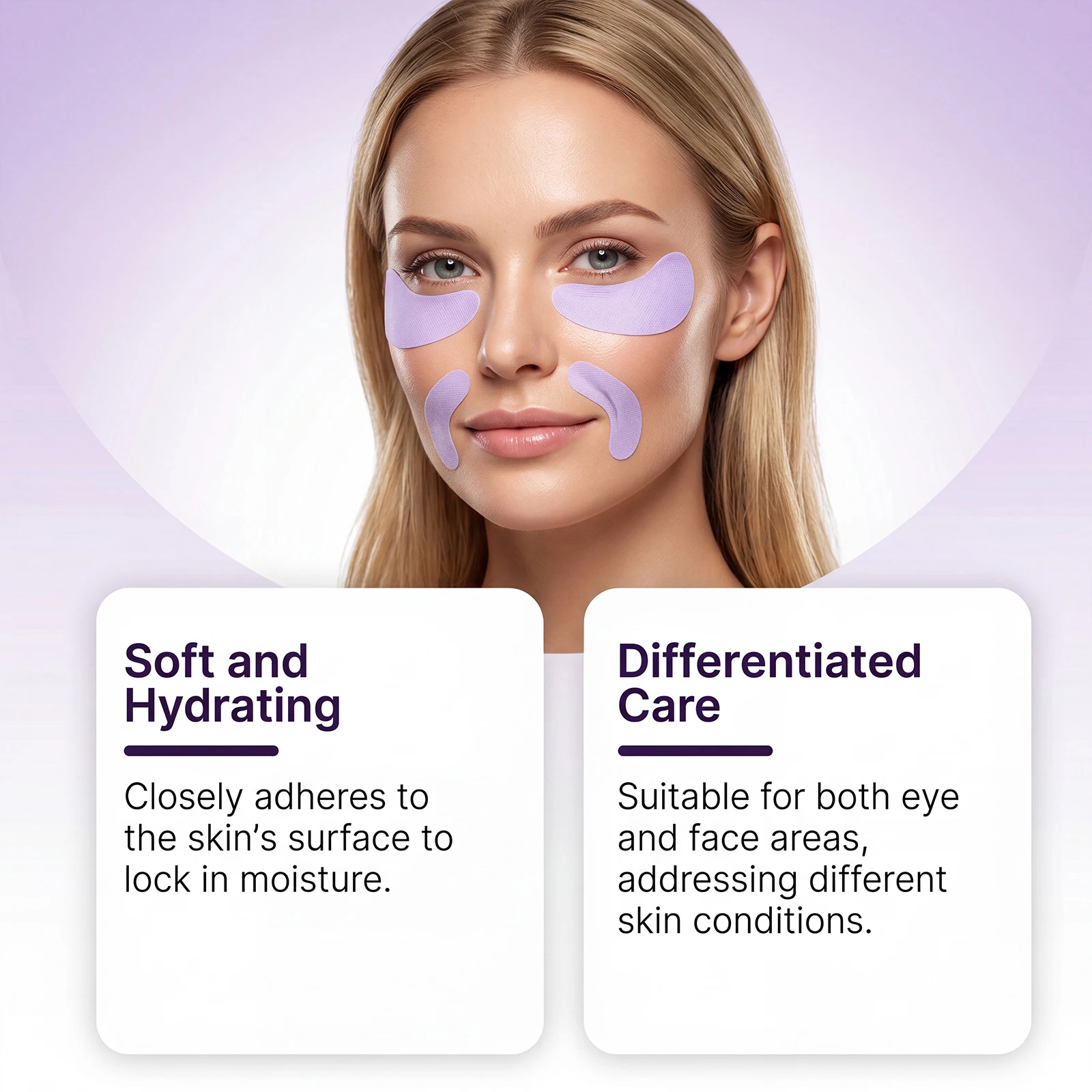Copper Peptide Face & Eye Tape Smoothing Forehead Smile Lines Reduce Wrinkles Peptide-Infused Facial Mask Korean Skin Care Tools