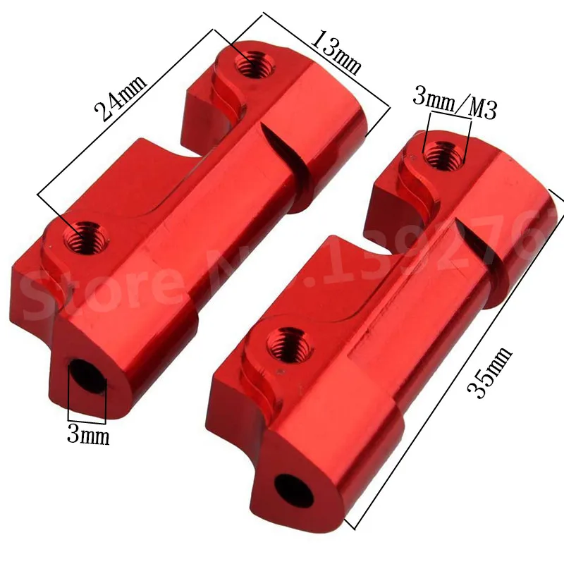 2Pcs RC FS Racing 512006 Aluminum Alloy Front Rear Gear Suspension Fixed Box Mount(Al.) For 1/10 Scale Models RC Car Truck Buggy