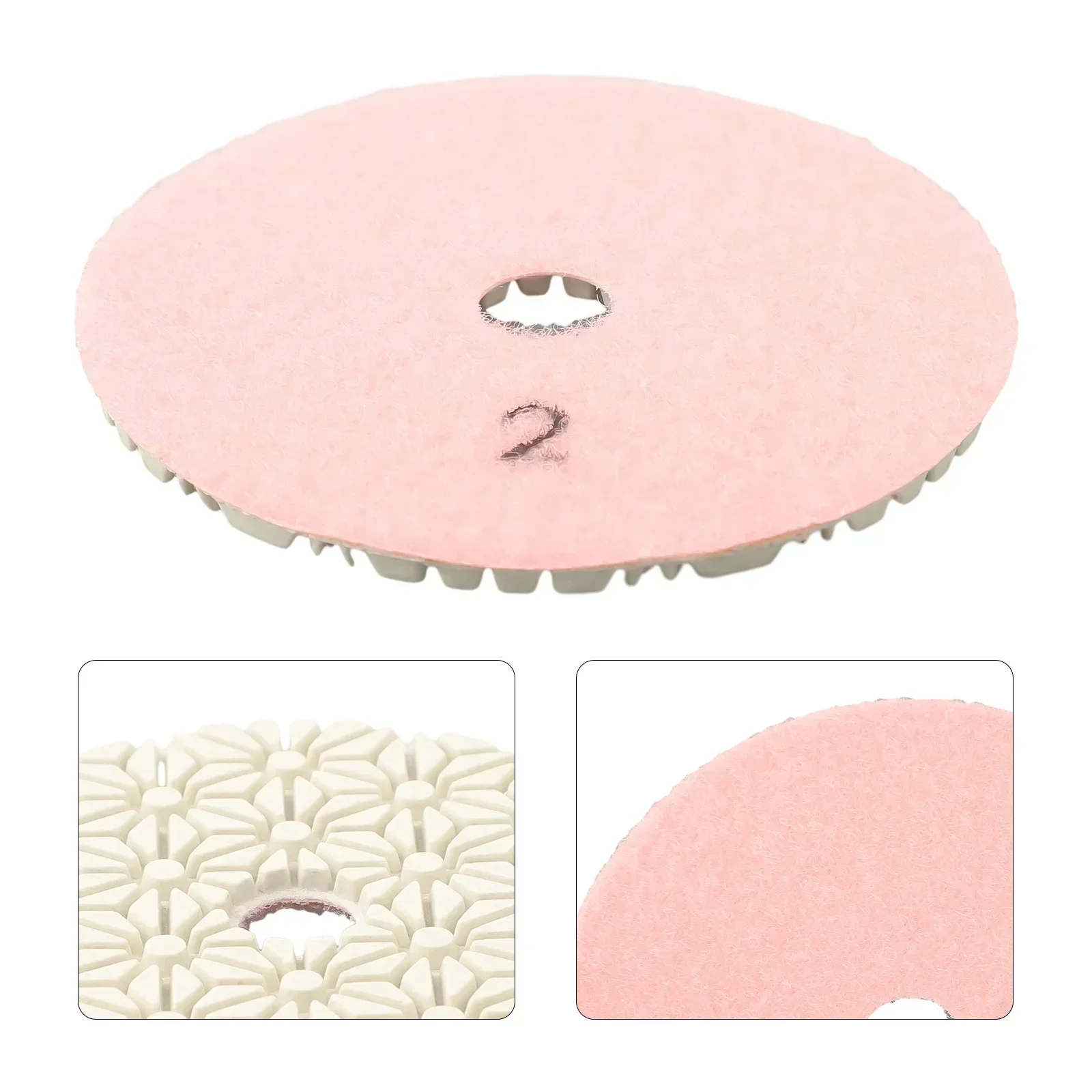 4 Inch Dry/Wet Diamond 3 Step Polishing Pad 100mm Granite Polishing Tool Sanding Disc Polishing Granite Concrete Stone Marble