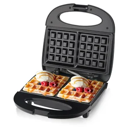 Waffle eléctrico para el hogar, máquina para hornear sándwiches, antiadherente, multifuncional, comida ligera, 220V