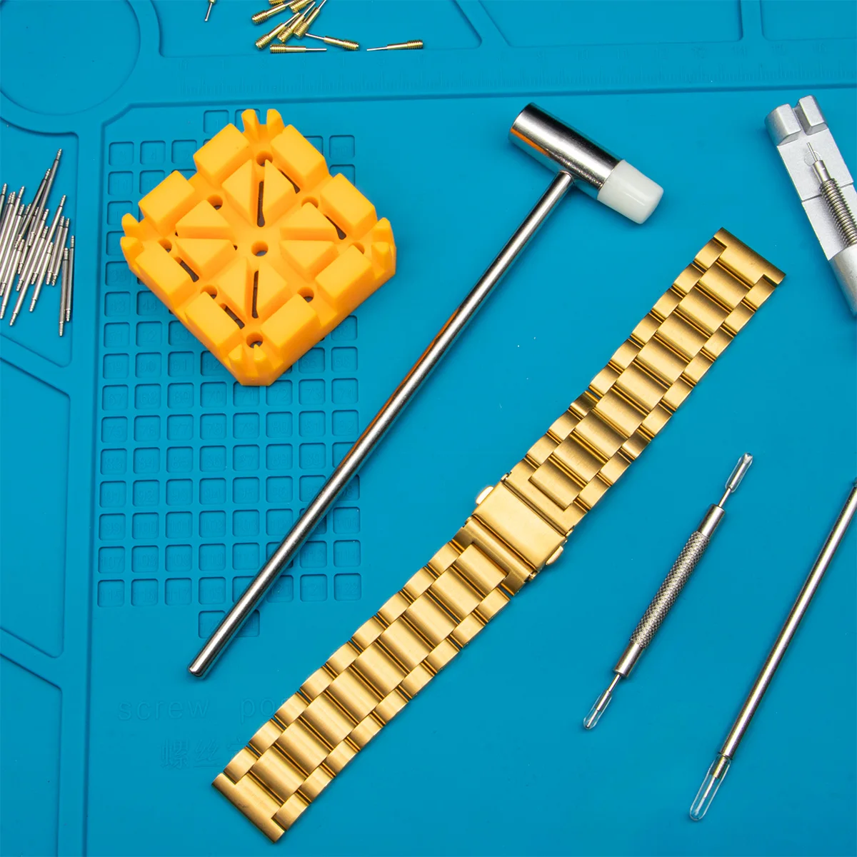 Professional Watchmaker Tools Watch Link Band Slit Adjuster Tool Kit Watch Strap Bracelet Chain Pin Remover Repair Set