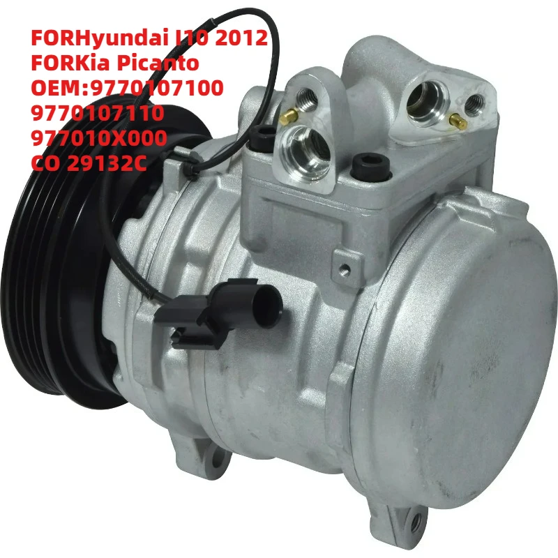 

TopGrade FORHyundai I10 2012 FORKia Picanto OEM 9770107100 9770107110 977010X000 CO 29132C 12V Auto AC Compressor
