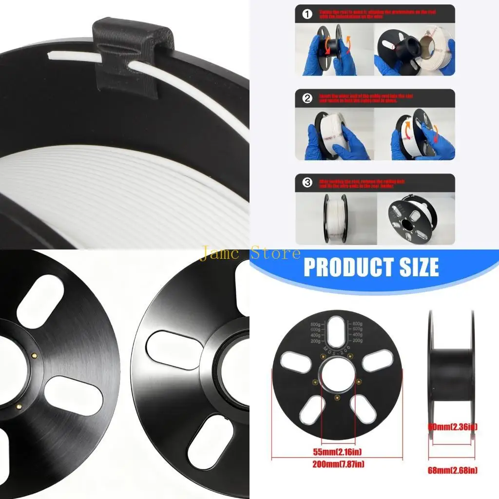 

LX0B Detachable Spool Filament Feed Metal Detachable Filament Spool Replacement Quick 3D Printing Detachable Accessories