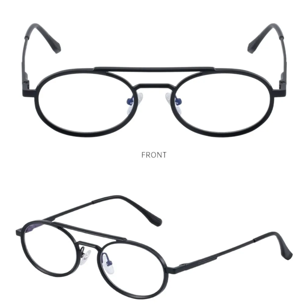 نظارات شمسية كلاسيكية دائرية بيضاوية بإطار صغير وعدسات متعددة الألوان وظلال نظارات معدنية خفيفة الوزن UV400 نظارات شمسية للعطلات #3