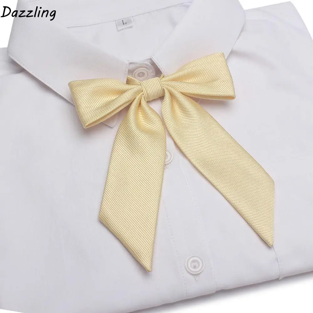 

Solid Multi-color Business JK Twill Weave Wedding Necktie Students Bow Tie Korean Style Cravat Women Bow Tie