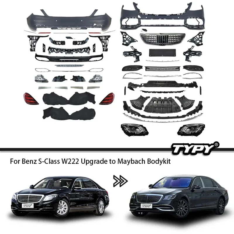 

Car Body Kit W222 Modified to S63 S65 S450 Body Kit Suitable for S Class W222 2014-2020