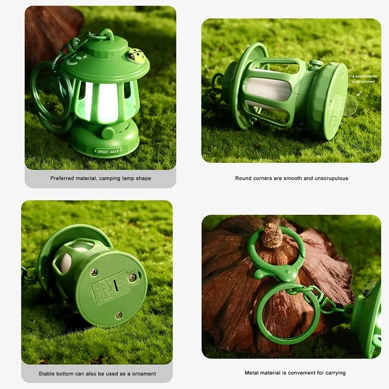 1Pc Creative Cute Camping Ladybug Night Light Mini Camping Light Keychain Light Strong Long Service Life Night Light
