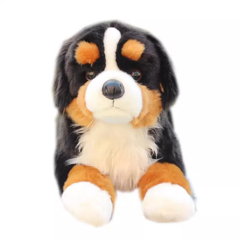 Realistic Plush Toy Simulation Bernese Mountain Dog Doll Bernese Cattle Dog Doll Christmas Gifts Decoration 24inch 60cm DY10224