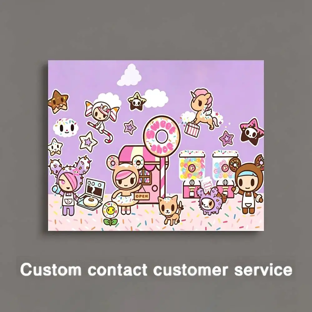 Cute star T-Tokidoki-S Poster HD Self Adhesive Waterproof Wall Art Ideal for Home Office Dorm Gift Customizable