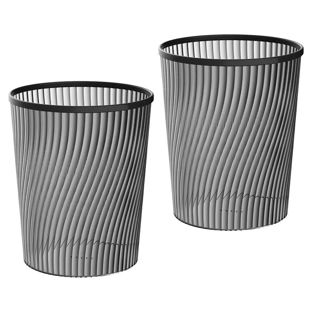 

2Pcs Trash Can Living Room Garbage Container Modern Design Large Capacity Press Ring Waste Management Home Decor