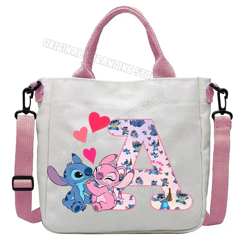 ديزني غرزة الكرتون رسالة الأطفال حقيبة كتف بنين بنات حمل حقيبة الطفل حقيبة يد قماش أنيمي حقيبة كروسبودي هدايا أطفال جديدة