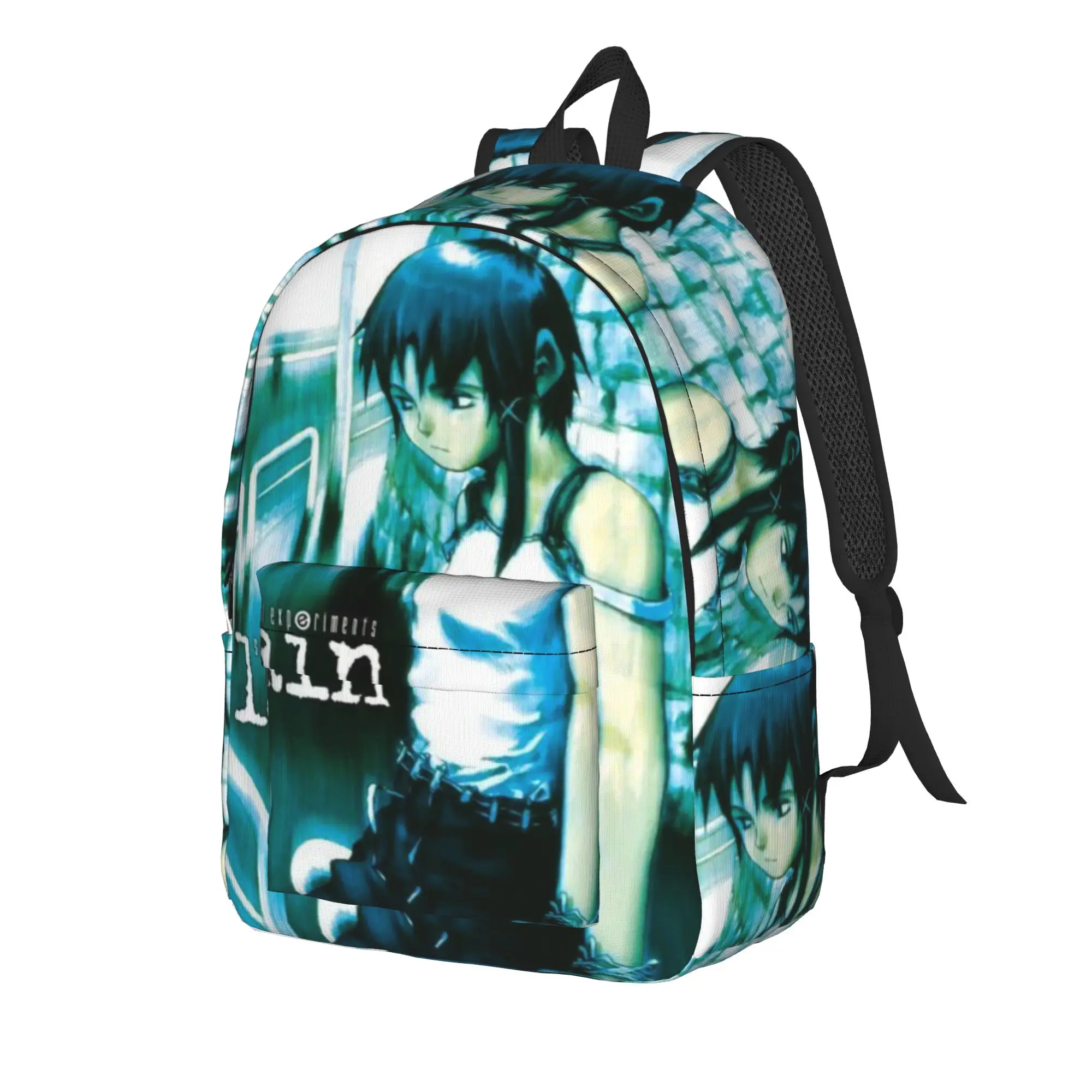Serial Experiments Lain Lwakura  Casual Backpack Sports Student Hiking Travel  Daypack for Men Women College Shoulder Bag