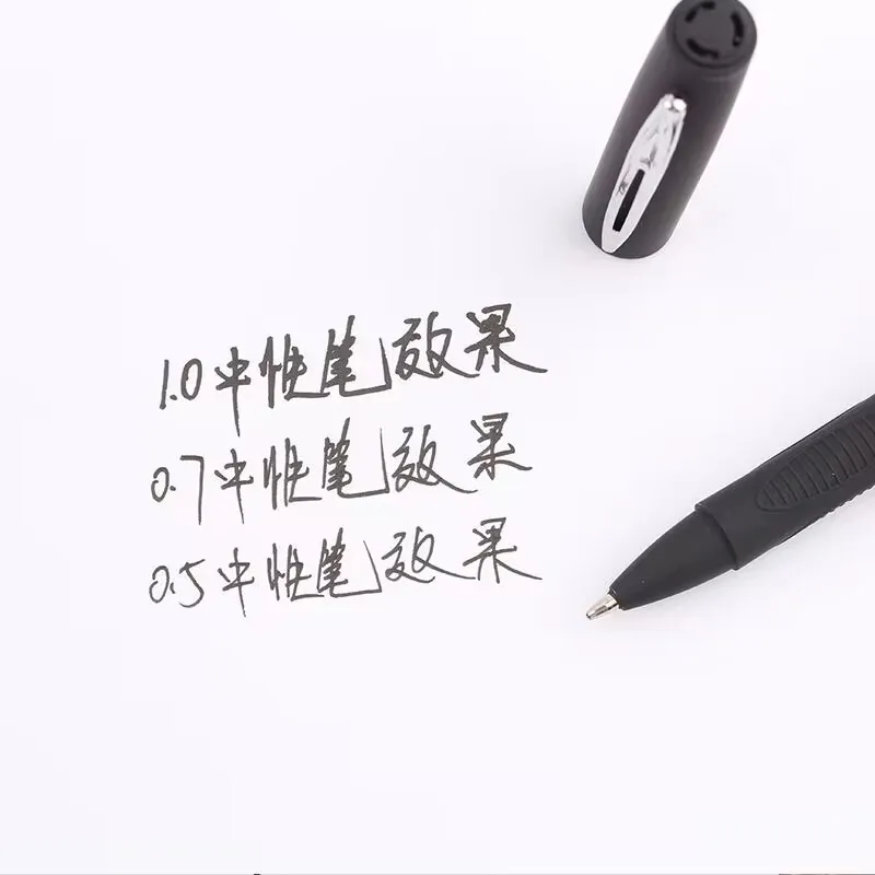 22pcs Large Capacity Bullet Gel Pen 1.0 0.7 0.5Mm Office Business Pen Frosted Shell Autograph Calligraphy School Stationery