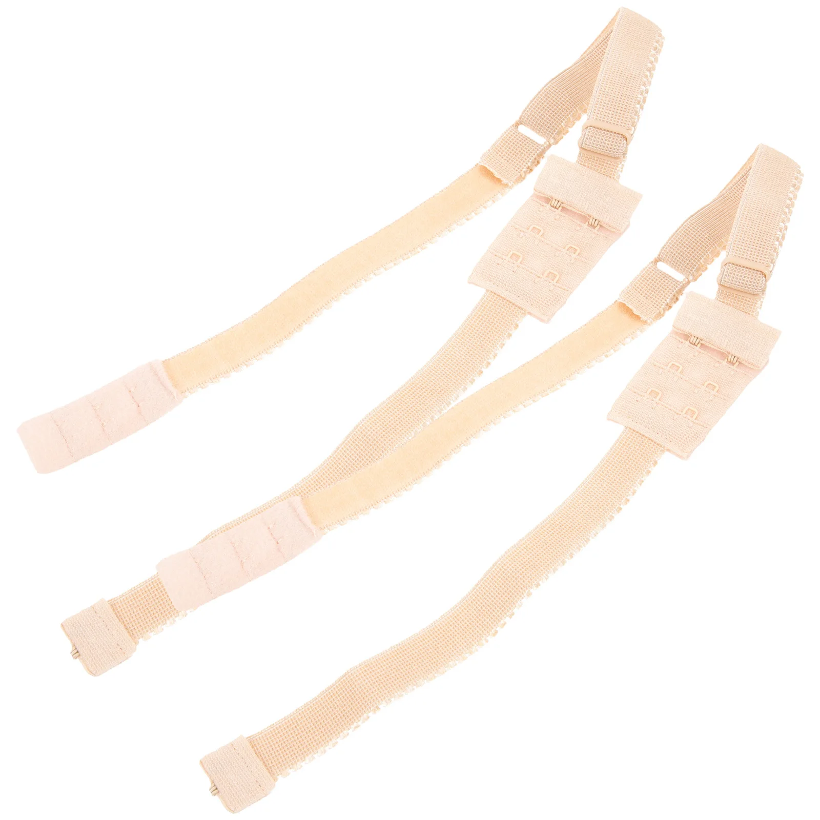 

2Pcs Women Low Back Bra Converters Adjustable Straps Durable Fabric Alloy Invisible Comfortable Fit Bra Extender