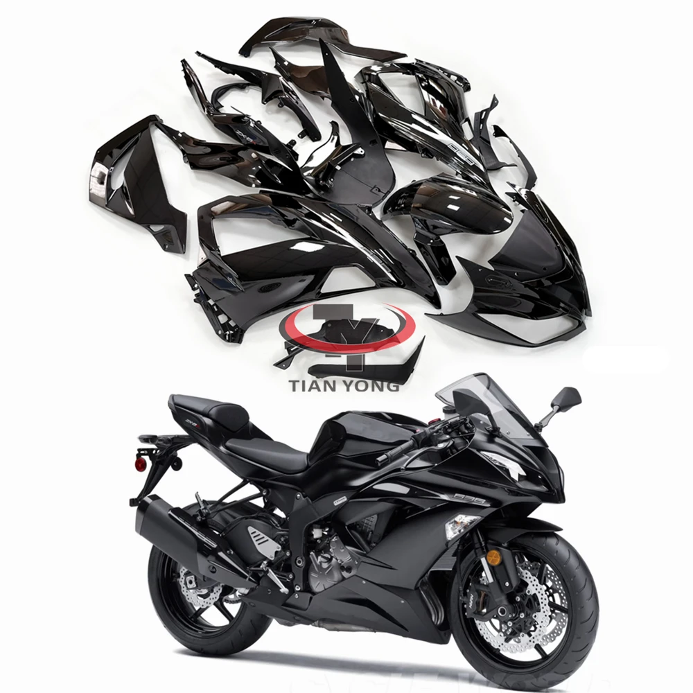 Full Fairing Kit Bright black printmaking Bodywork Cowling For Kawasaki ZX6R ZX 6R 636 2013-2014-2015-2016-2017-2018