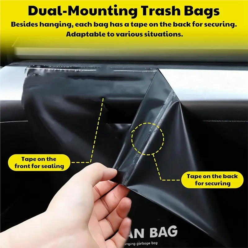 Disposable 100 Bags Hanging Car Trash Bags Leak-Proof, Odor Seal 2 Gallon Car Garbage Bags. Alternative To Car Trash