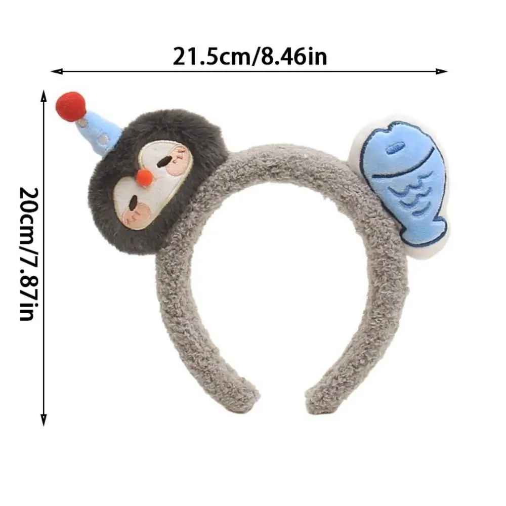 Kawaii Cartoon Pinguino Pesce Fascia per capelli a tesa larga Fascia per capelli divertente Accessori per capelli per ragazza
