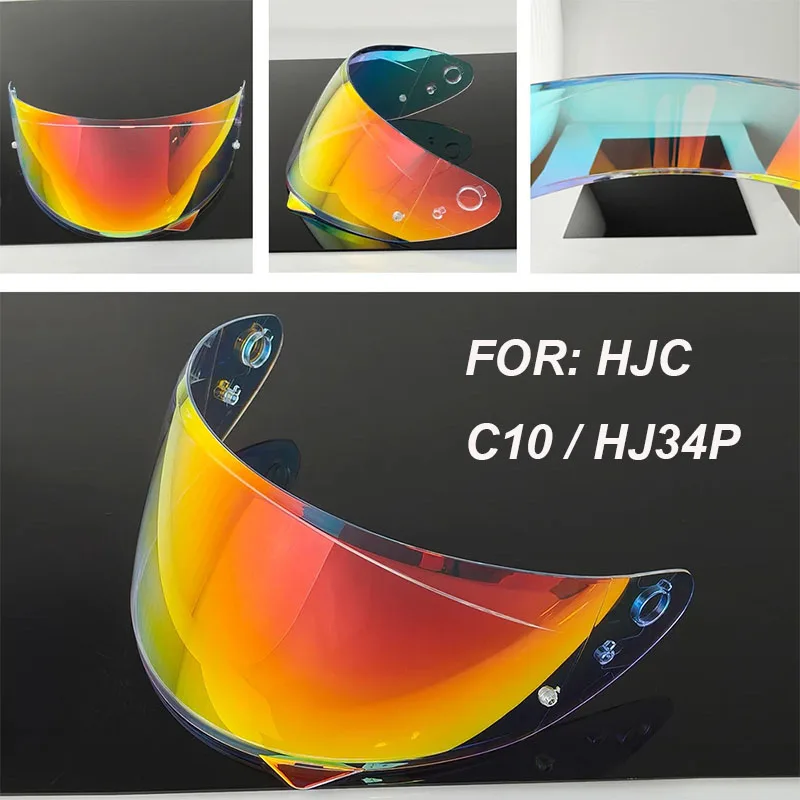 Cascos Moto Helmet Visor for HJC C10 HJ34P Full Face Helmet Shield Replace Anti-UV Wind Shield Helmet Base Accessories