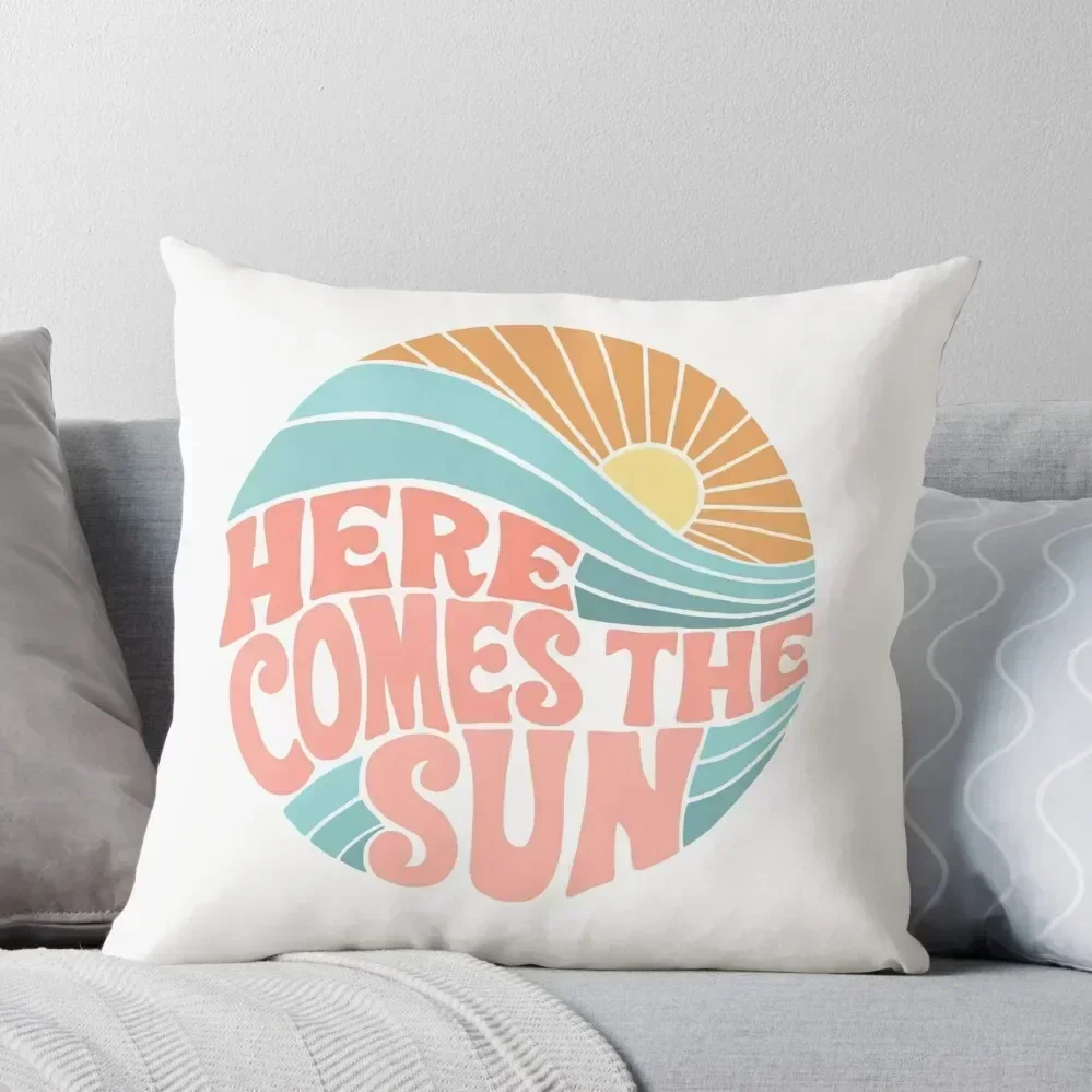 

Pink Groovy Here Comes the Sun Throw Pillow Throw Pillow Covers Pillow Cases Decorative