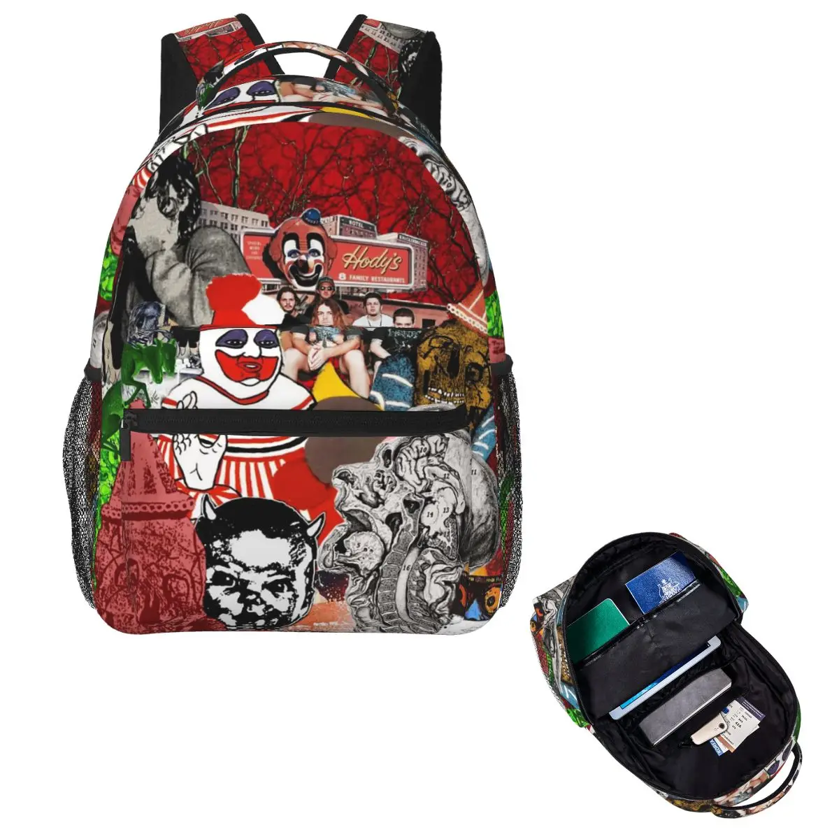 Band Acid Bath When Kite Line Pops Sludge Heavy Metal Hate Eyes Student Backpack School Bag Hiking Daypack Bookbag Shoulder Bags