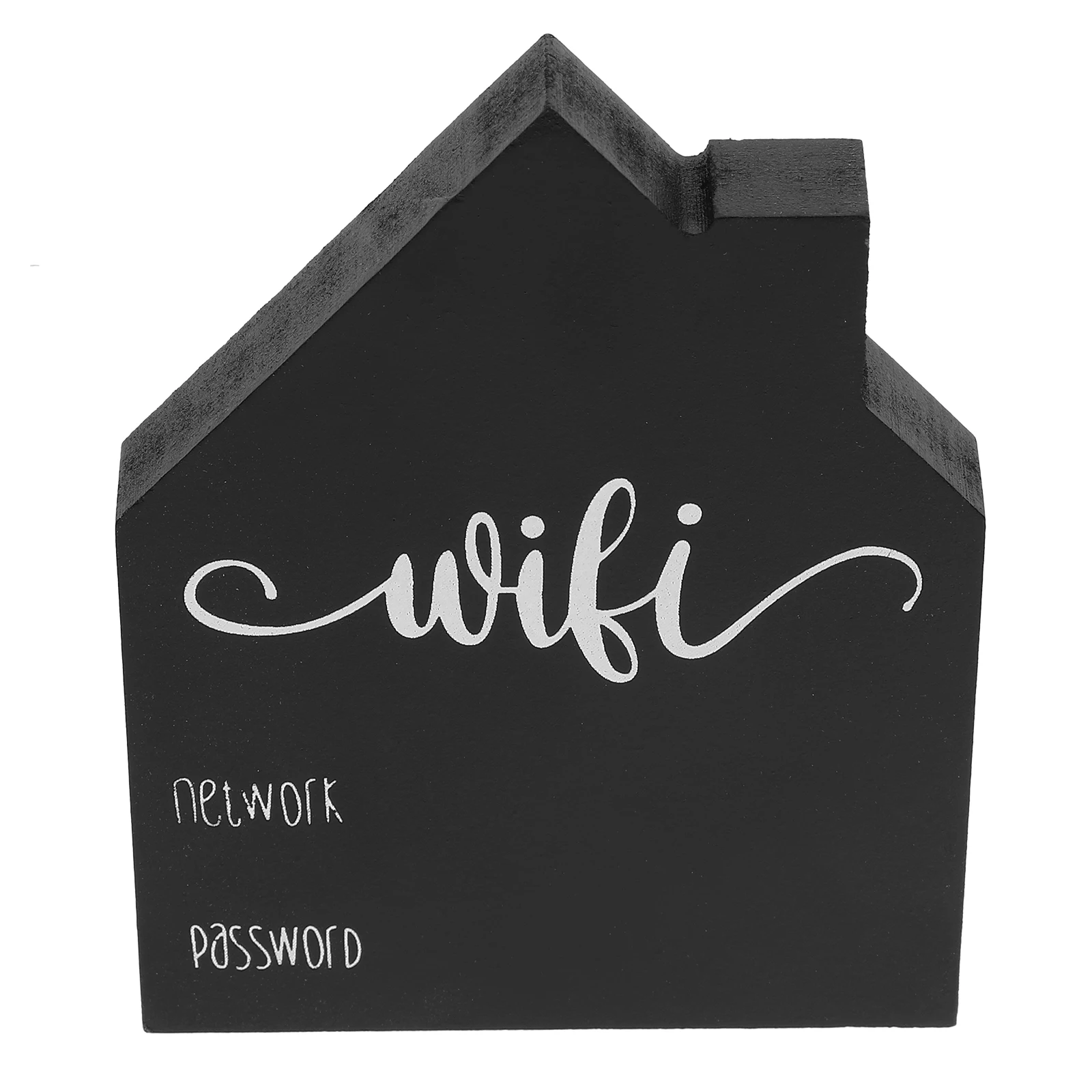 

1pcs 1 Wooden WiFi Password Sign Blackboard Style Easy Changeable Home Hotel Decor Wireless Network Reminder for Guests