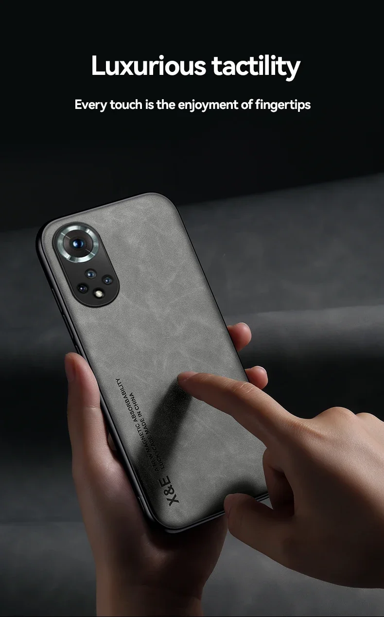 Leather Magnetic Case For Huawei Honor 90 50 20 70 Pro Nova 5T P30 P20 Honor50 Honor20 Full Protective Cover With Metal Plate on